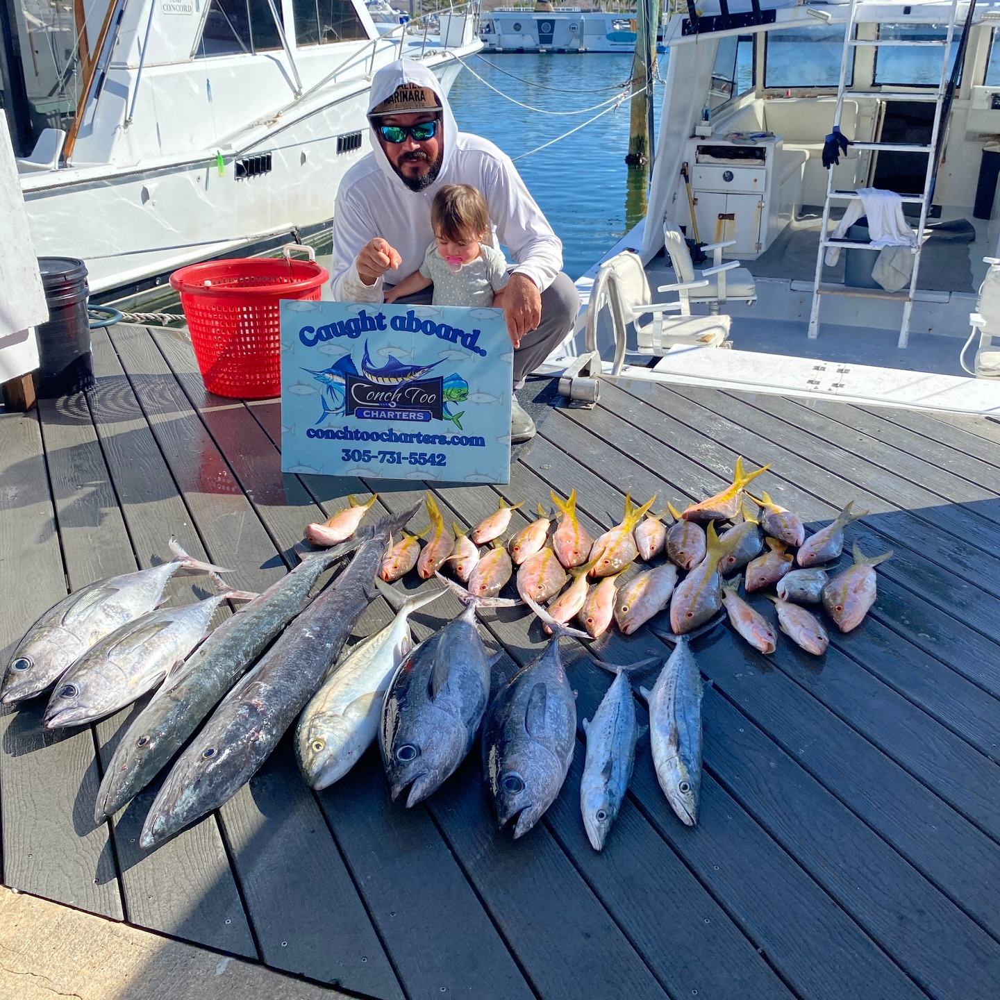 Captain Joel with catch of the day