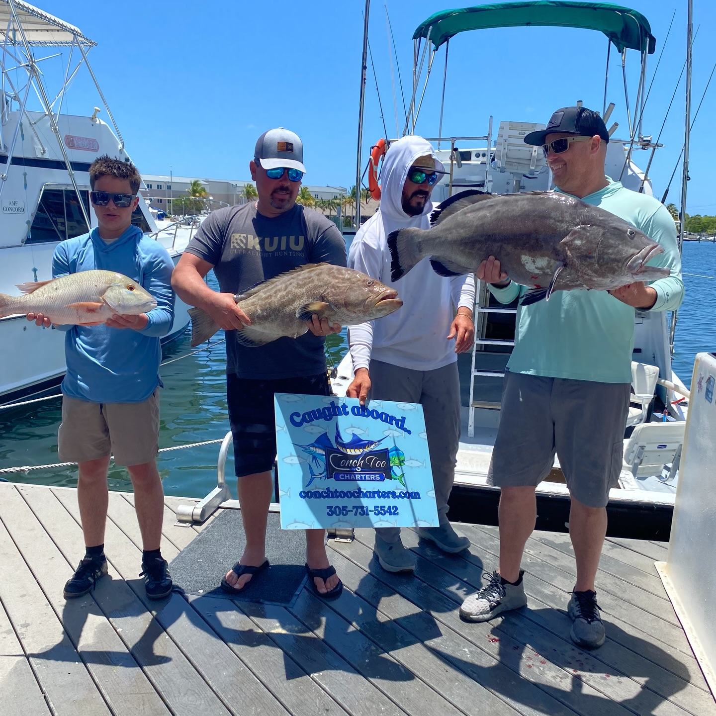 Group with grouper and snapper